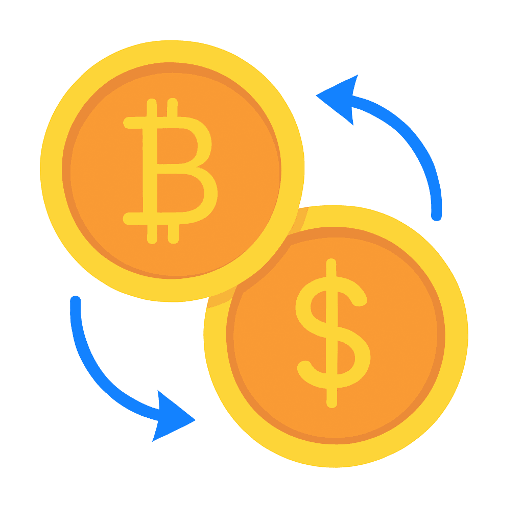 Cryptocurrency exchange dashboard illustration